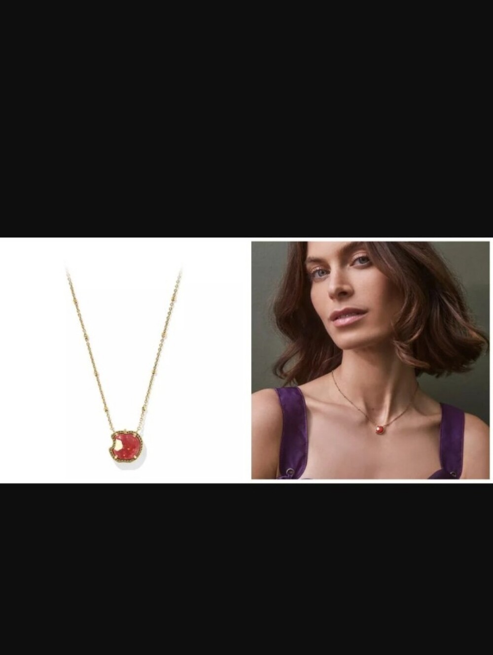 Kendra Scott-Disney "Snow White" Apple🍎 Pendant Necklace